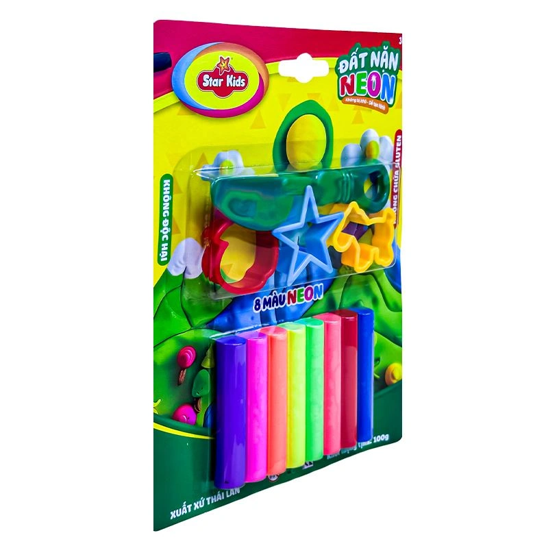 Bộ đồ chơi đất nặn 100g 8 màu và 4 dụng cụ Star Kids K-100/8C/4T 2