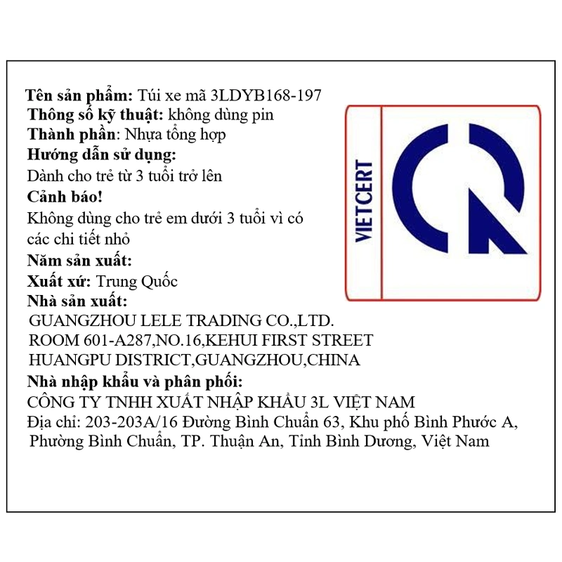 Đồ chơi xe 3L 3LDYB168-197 9