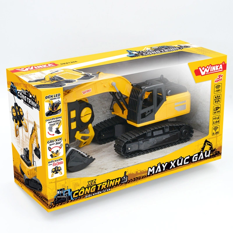 Đồ chơi xe công trình điều khiển từ xa - máy xúc gầu WINKA DK81266 2
