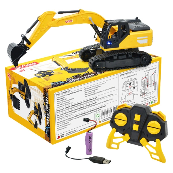Đồ chơi xe công trình điều khiển từ xa - máy xúc gầu WINKA DK81266 1