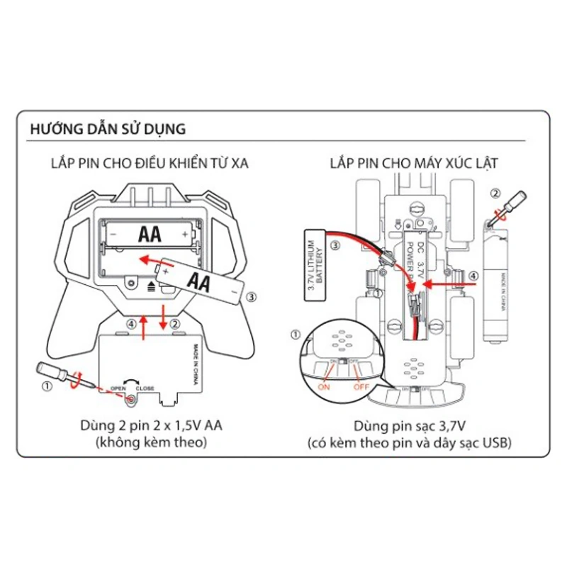Đồ chơi xe công trình điều khiển từ xa - máy xúc lật WINKA DK81267 5