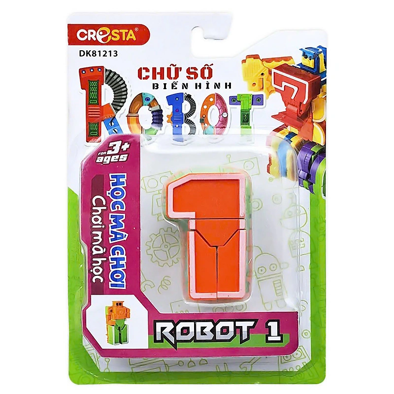 Đồ chơi chữ số biến hình robot 1 CRESTA DK81213 2