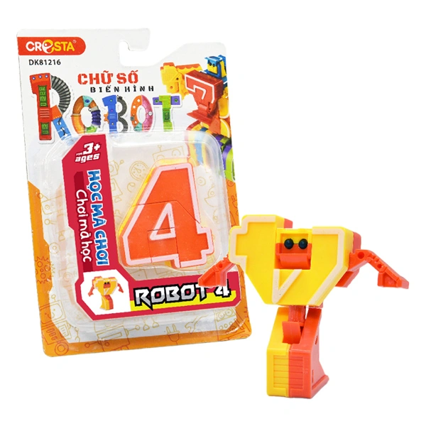 Đồ chơi chữ số biến hình robot 4 CRESTA DK81216 1