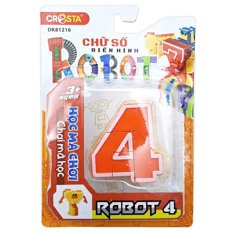 Đồ chơi chữ số biến hình robot 4 CRESTA DK81216 2