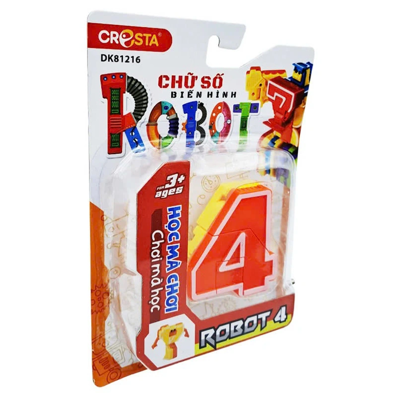 Đồ chơi chữ số biến hình robot 4 CRESTA DK81216 3