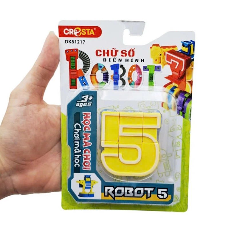 Đồ chơi chữ số biến hình robot 5 CRESTA DK81217 3