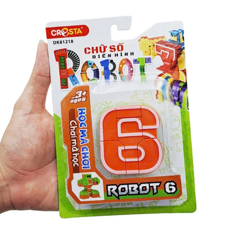 Đồ chơi chữ số biến hình robot 6 CRESTA DK81218 3