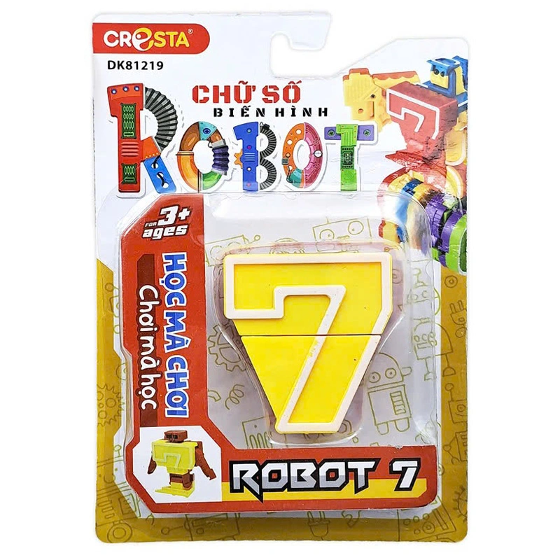 Đồ chơi chữ số biến hình robot 7 CRESTA DK81219 2