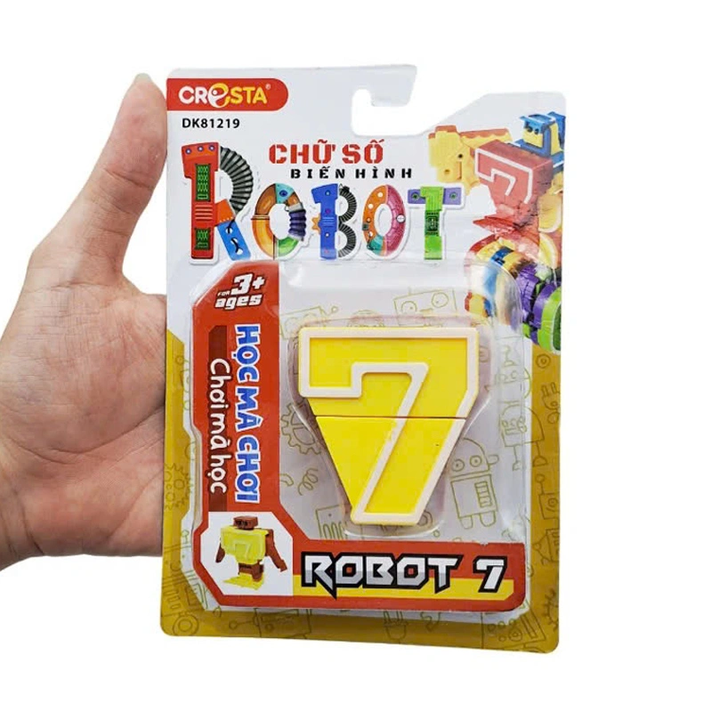 Đồ chơi chữ số biến hình robot 7 CRESTA DK81219 3