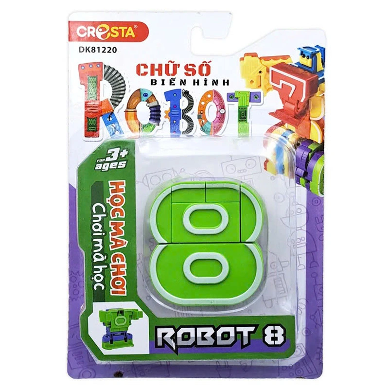 Đồ chơi chữ số biến hình robot 8 CRESTA DK81220 2