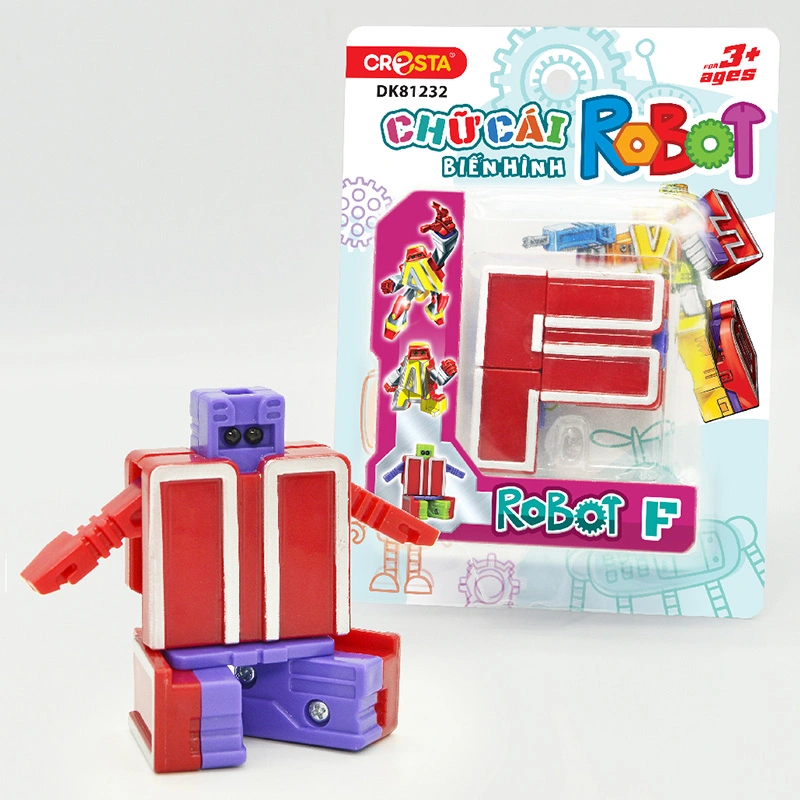 Đồ chơi chữ cái biến hình robot F CRESTA DK81232 2