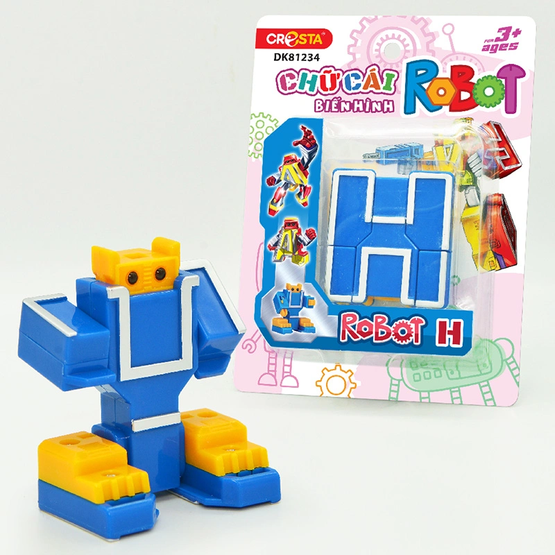 Đồ chơi chữ cái biến hình robot H CRESTA DK81234 2