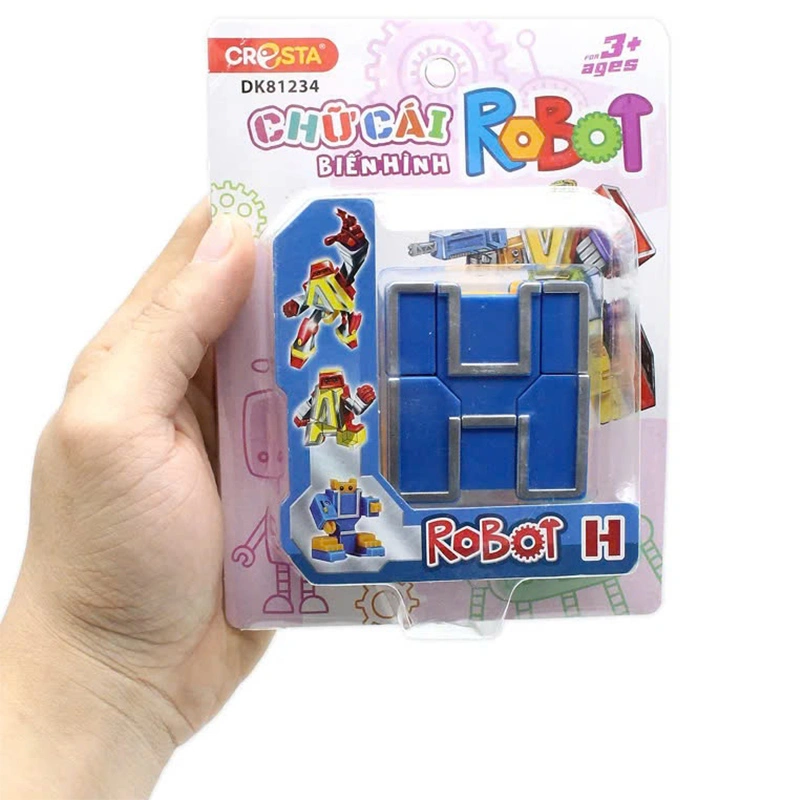 Đồ chơi chữ cái biến hình robot H CRESTA DK81234 3
