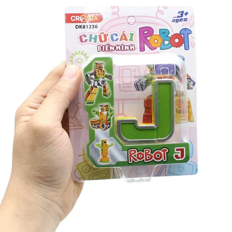 Đồ chơi chữ cái biến hình robot J CRESTA DK81236 3
