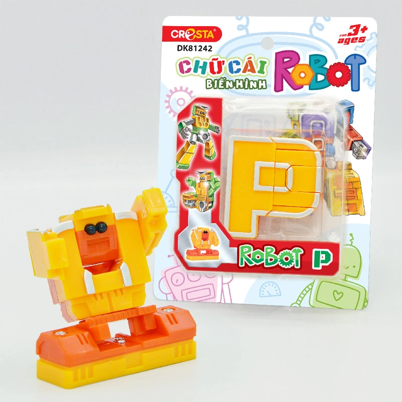 Đồ chơi chữ cái biến hình robot P CRESTA DK81242 2