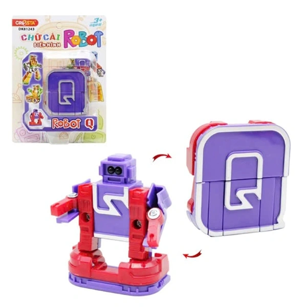 Đồ chơi chữ cái biến hình robot Q CRESTA DK81243 1