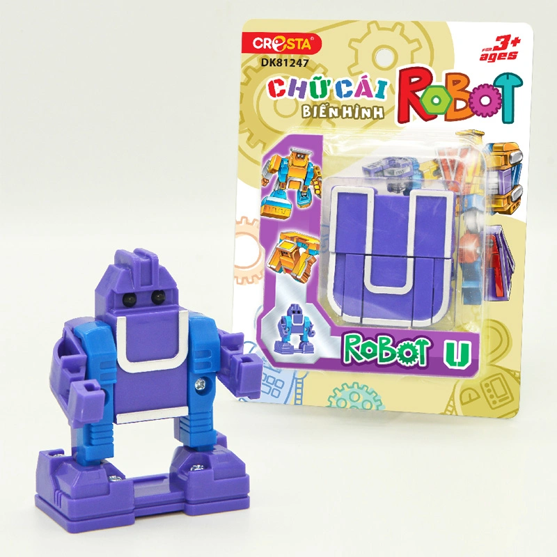 Đồ chơi chữ cái biến hình robot U CRESTA DK81247 2