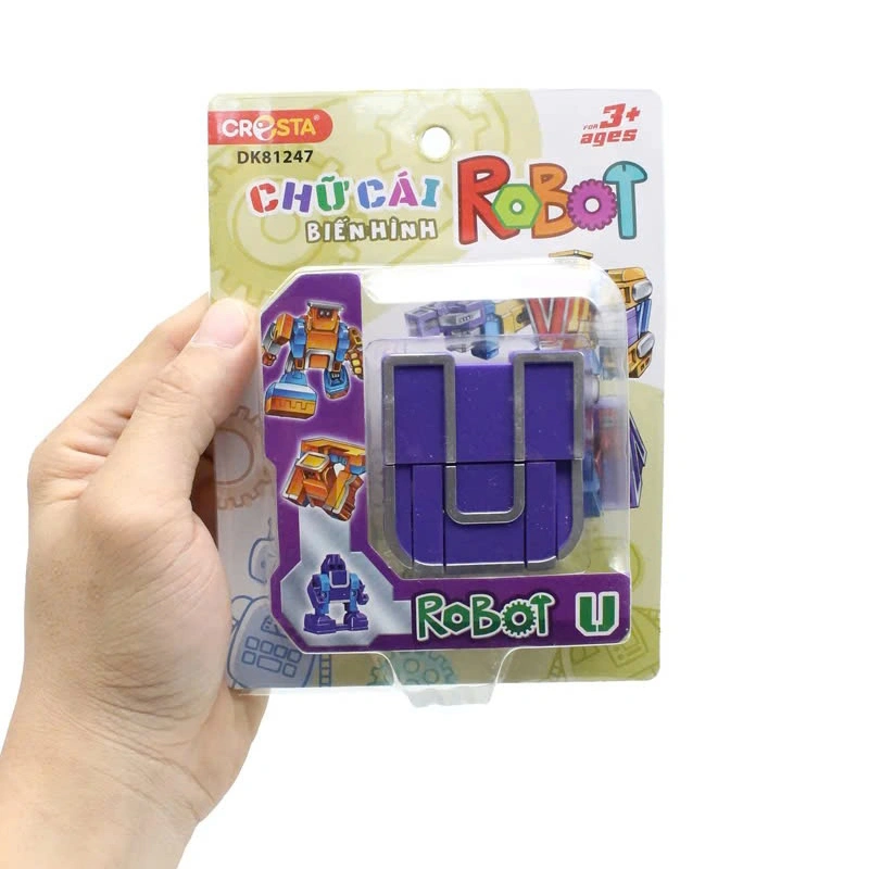 Đồ chơi chữ cái biến hình robot U CRESTA DK81247 3