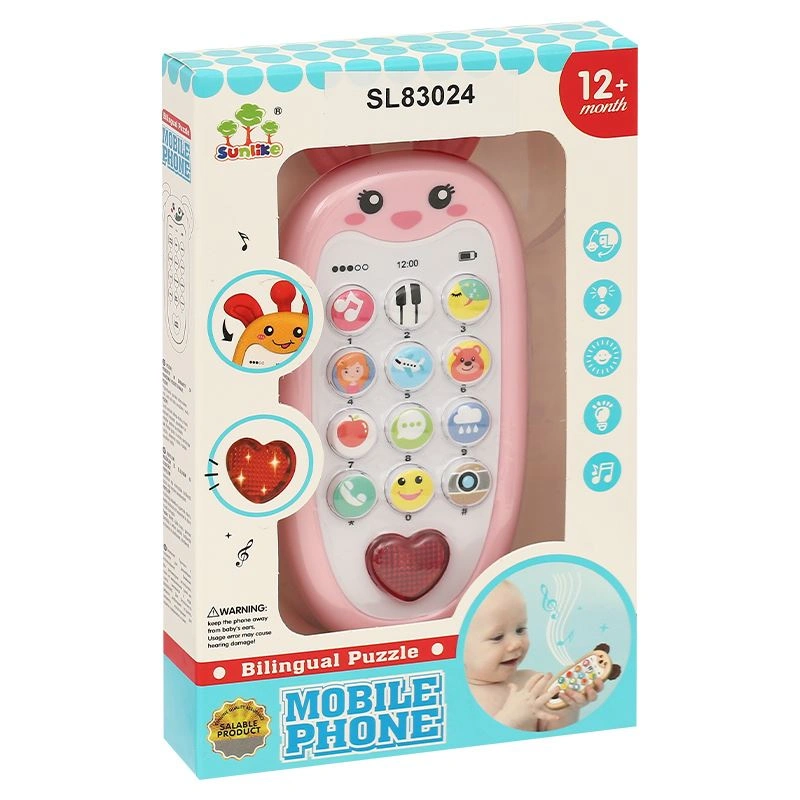Đồ chơi lục lạc điện thoại thỏ hồng SUNLIKE BABY TOYS SL83024 2