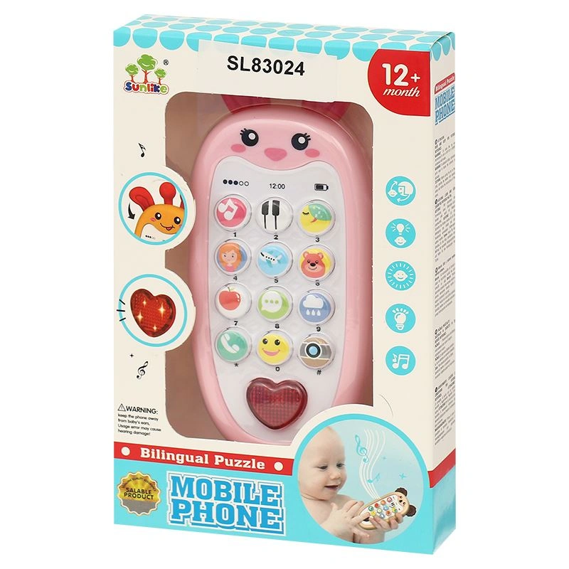 Đồ chơi lục lạc điện thoại thỏ hồng SUNLIKE BABY TOYS SL83024 3