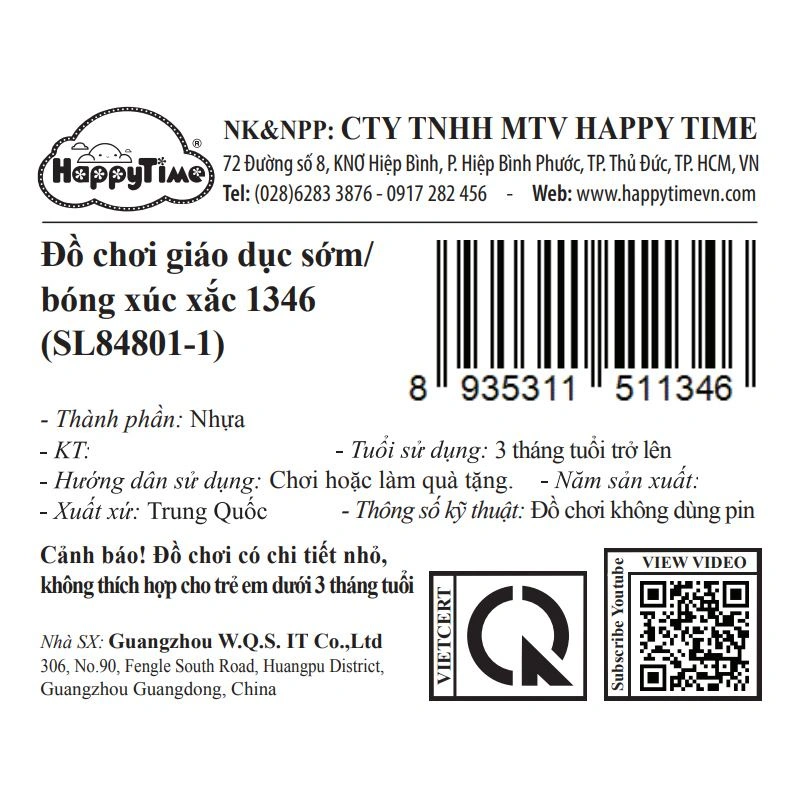 Đồ chơi xúc xắc quả bóng SUNLIKE BABY TOYS SL84801-1 6