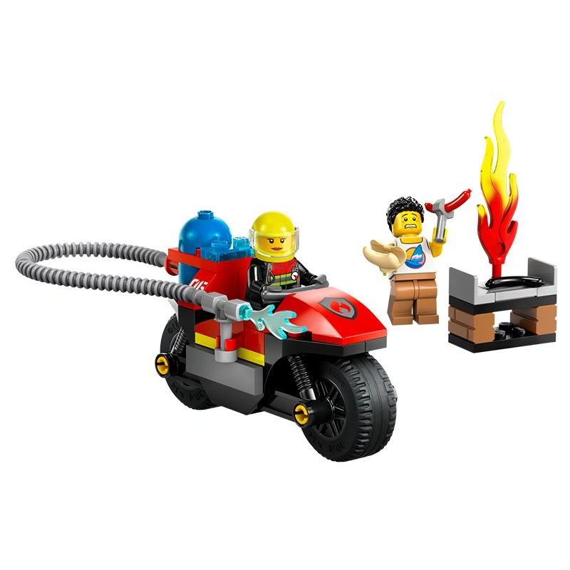 Đồ chơi lắp ráp xe mô tô cứu hỏa Lego City 60410 4