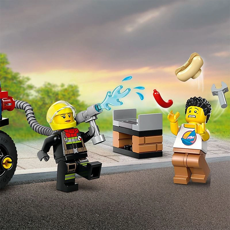 Đồ chơi lắp ráp xe mô tô cứu hỏa Lego City 60410 5