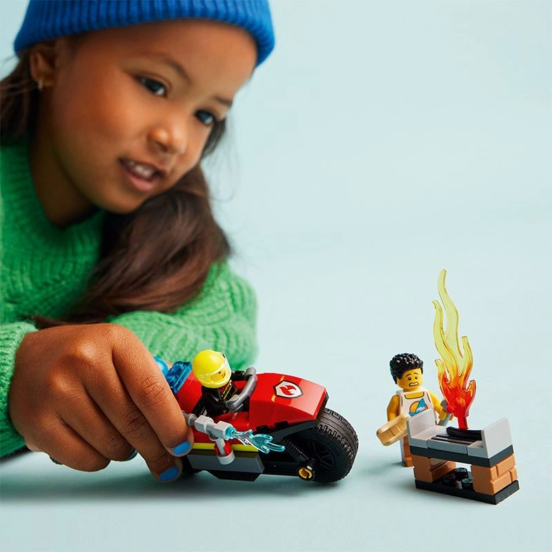 Đồ chơi lắp ráp xe mô tô cứu hỏa Lego City 60410 7