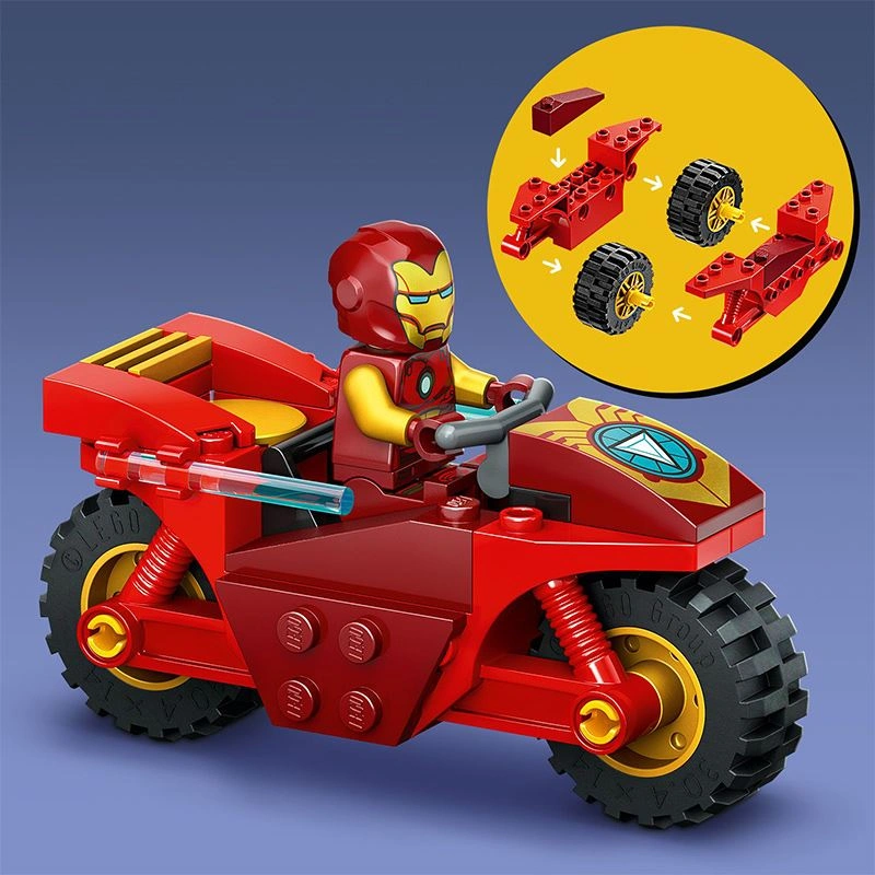 Đồ chơi lắp ráp xe máy của Iron Man và người khổng lồ Lego Marvel 76287 5