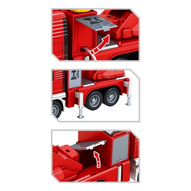 Đồ chơi xe cứu hỏa mô hình có đèn và âm thanh Vecto VT58T 4
