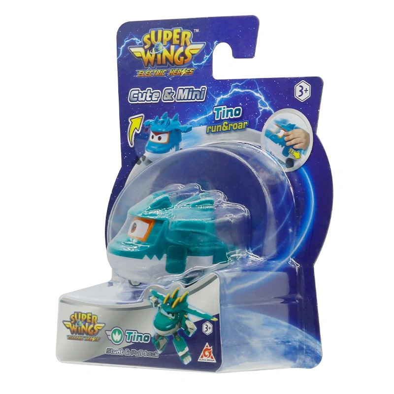 Đồ chơi xe kéo lùi khủng long huyền thoại Tino Superwings EU780130-6 2