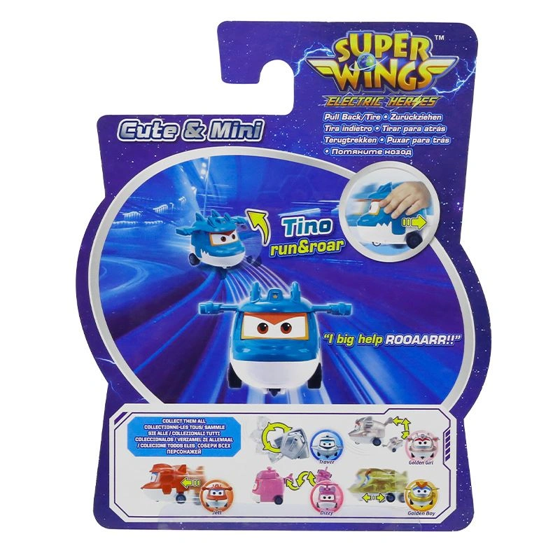 Đồ chơi xe kéo lùi khủng long huyền thoại Tino Superwings EU780130-6 3