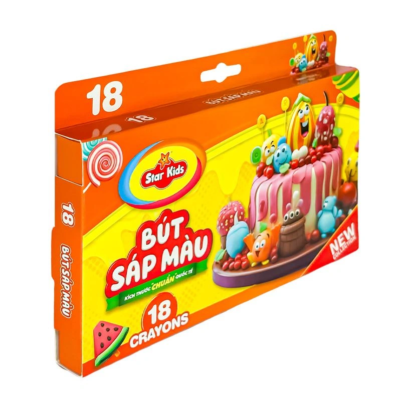 Đồ chơi bút sáp 18 màu Star Kids K-CR18/3 - Màu ngẫu nhiên 4