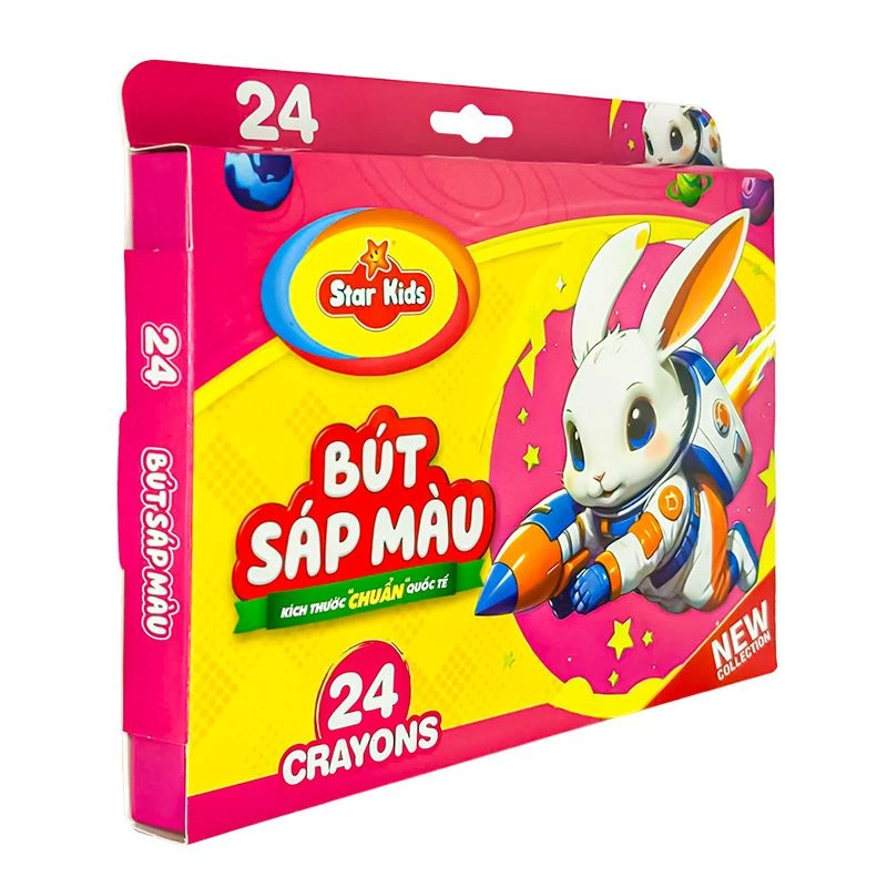 Đồ chơi bút sáp 24 màu Star Kids K-CR24/3 - Màu ngẫu nhiên 4