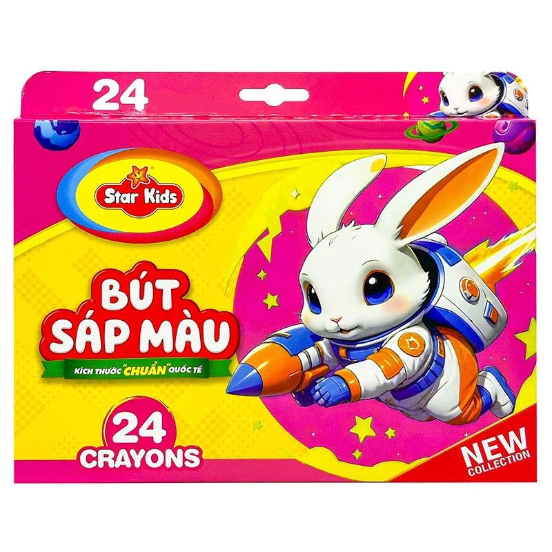 Đồ chơi bút sáp 24 màu Star Kids K-CR24/3 - Màu ngẫu nhiên 6