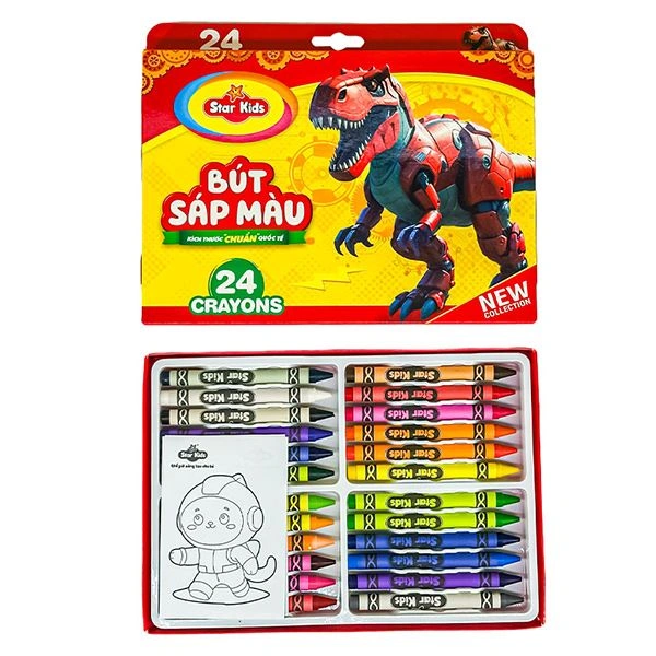 Đồ chơi bút sáp 24 màu Star Kids K-CR24/3 - Màu ngẫu nhiên 1
