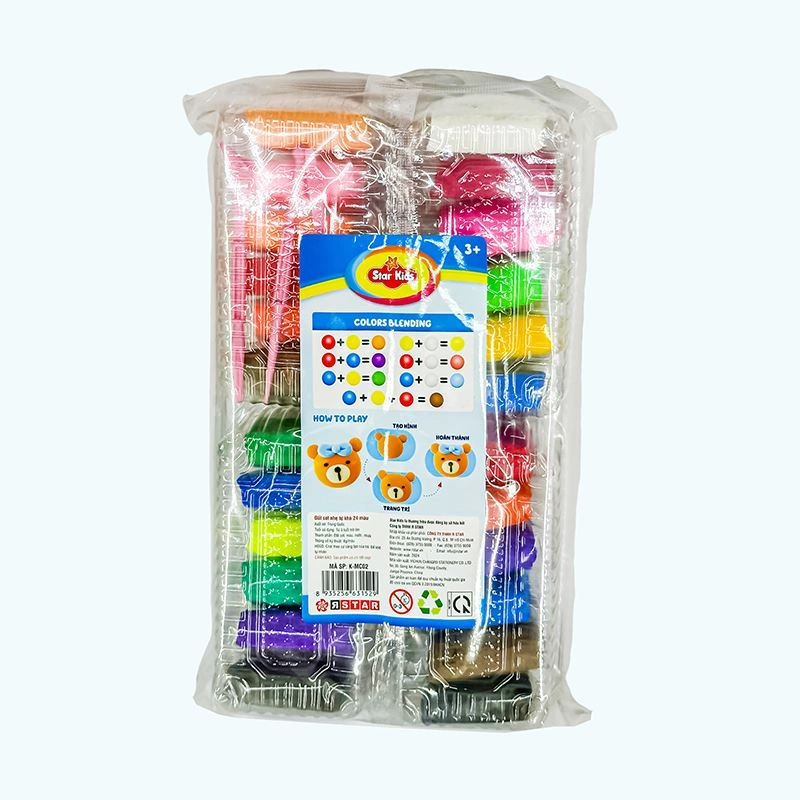 Đồ chơi đất sét nhẹ tự khô 24 màu Star Kids K-MC02 3