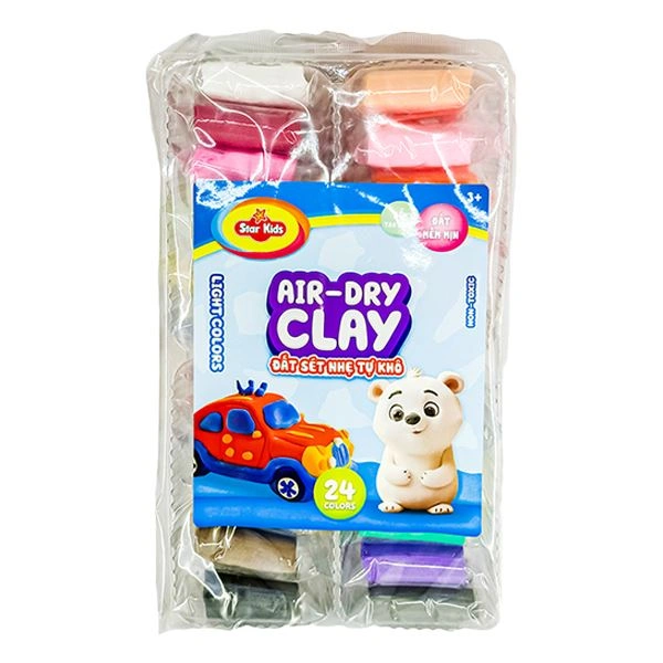 Đồ chơi đất sét nhẹ tự khô 24 màu Star Kids K-MC02 1