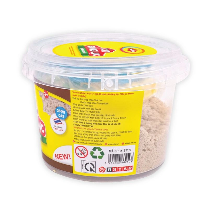 Đồ chơi cát động lực 250g và khuôn Star Kids K-317/1 - Màu cam 7