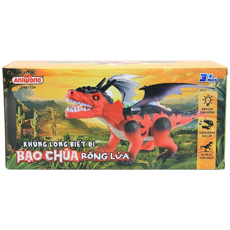 Đồ chơi mô hình khủng long biết đi bạo chúa rồng lửa Duka DK81329 2