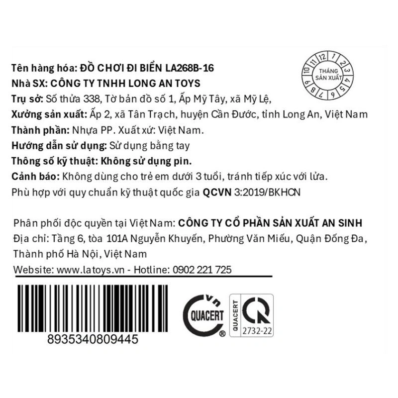 Đồ chơi xúc cát xe ben LATOYS LA268B-16 5