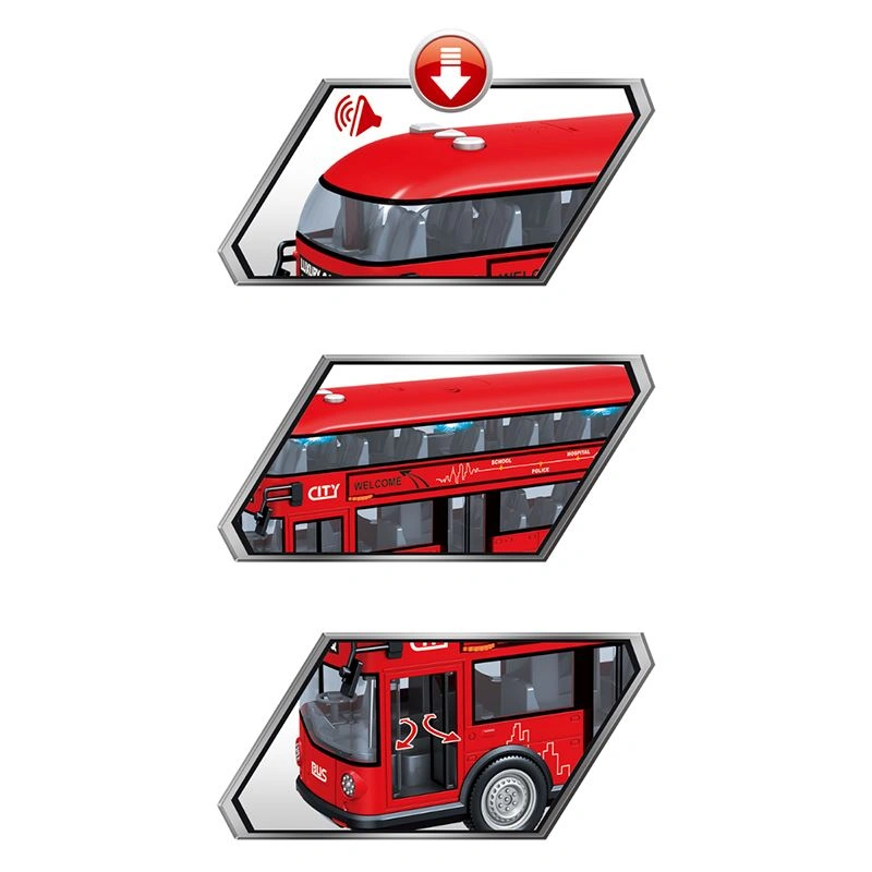 Đồ chơi xe buýt 2 tầng có đèn và âm thanh Vecto VT29Q 5
