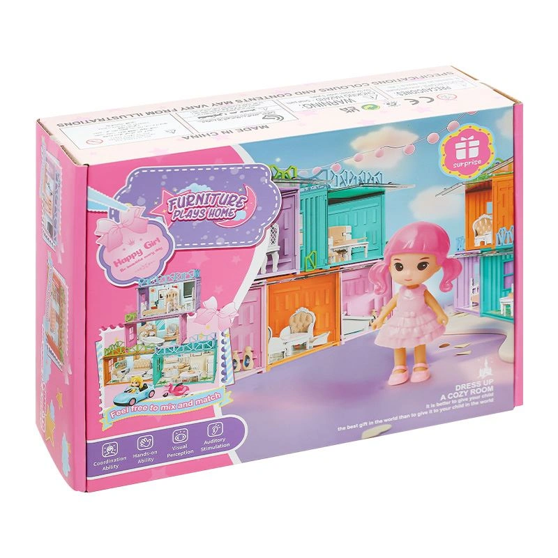 Đồ chơi ngôi nhà búp bê không gian phòng ngủ HappyTime 0588-55 41