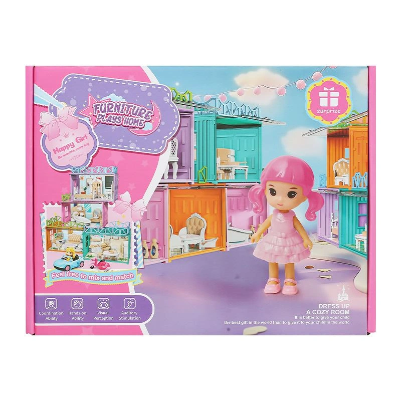 Đồ chơi ngôi nhà búp bê không gian phòng ngủ HappyTime 0588-55 43