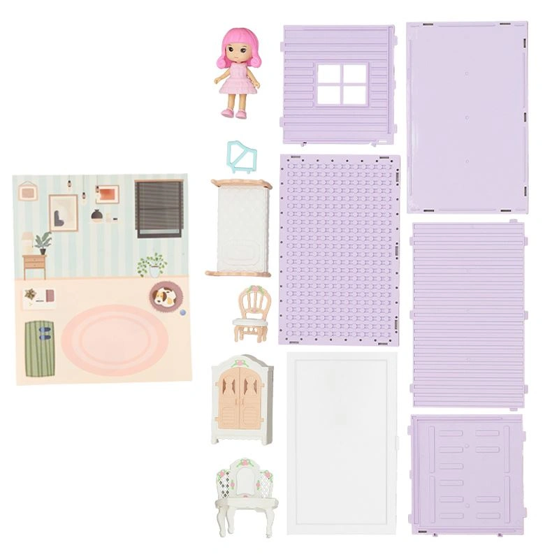 Đồ chơi ngôi nhà búp bê không gian phòng ngủ HappyTime 0588-55 13