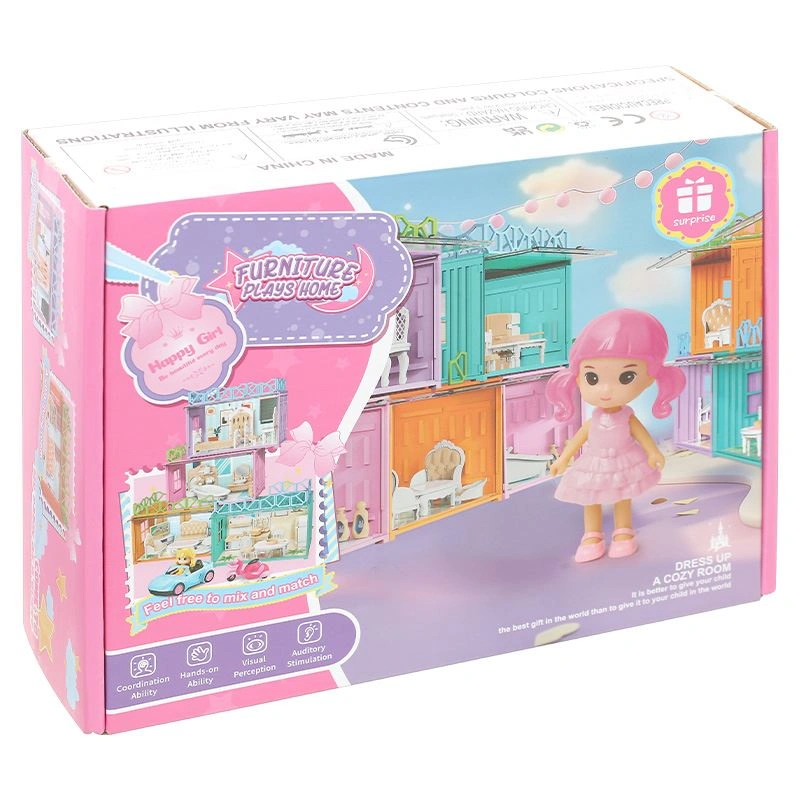 Đồ chơi ngôi nhà búp bê không gian phòng ngủ HappyTime 0588-55 2