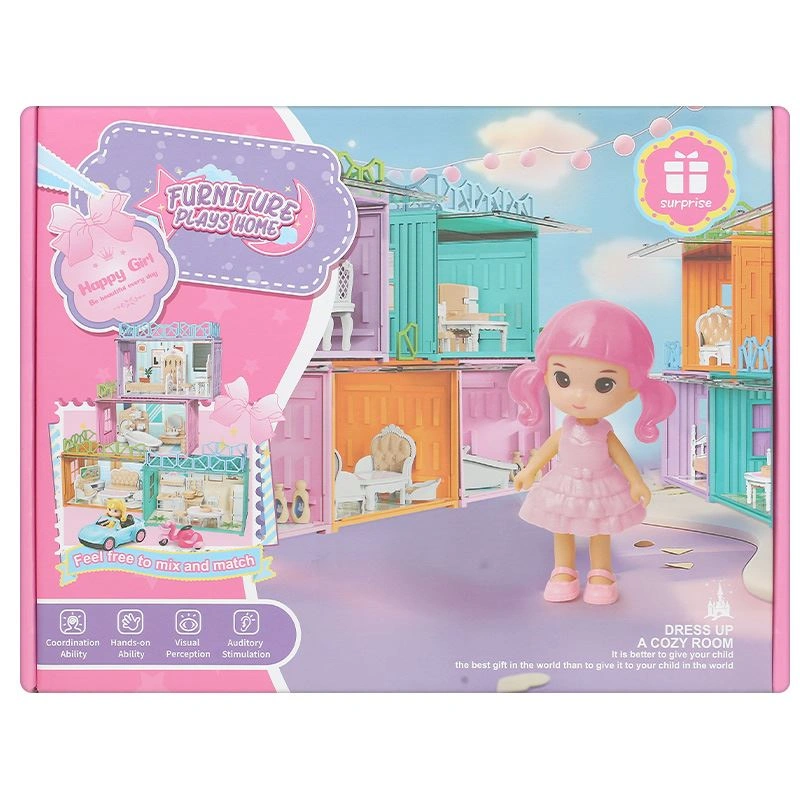 Đồ chơi ngôi nhà búp bê không gian phòng ngủ HappyTime 0588-55 4