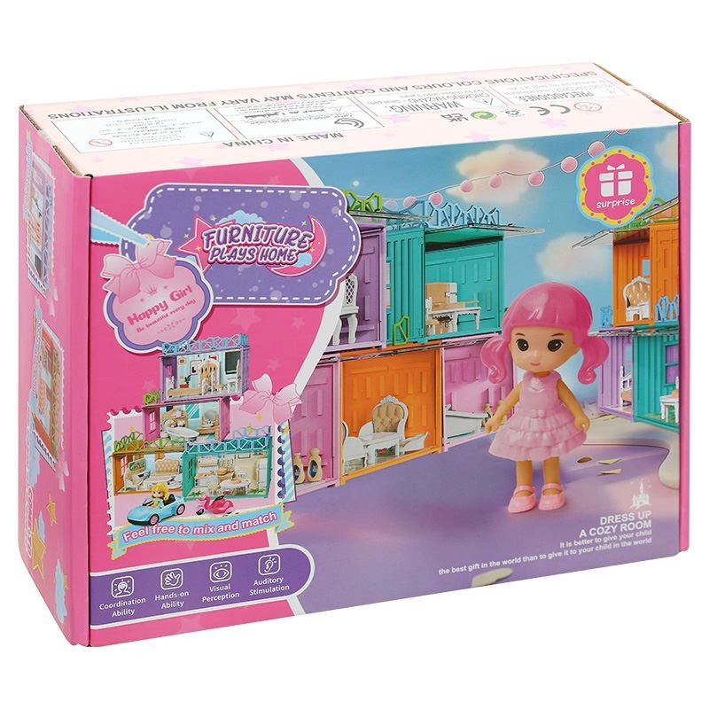 Đồ chơi ngôi nhà búp bê không gian phòng ngủ HappyTime 0588-55 15