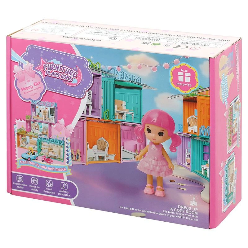 Đồ chơi ngôi nhà búp bê không gian phòng ngủ HappyTime 0588-55 16