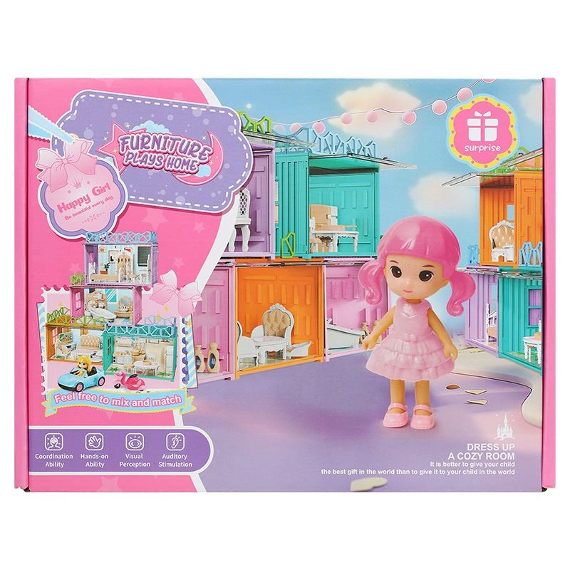 Đồ chơi ngôi nhà búp bê không gian phòng ngủ HappyTime 0588-55 17